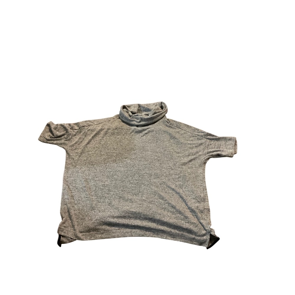 Rag & Bone Jean Womens Gray Heathered Cowl‎ Neck Short Sleeve Knit Top Size S